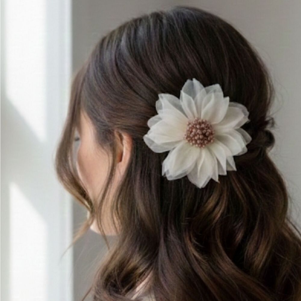 Elegant Cream Flower Brooch /Hair Pins